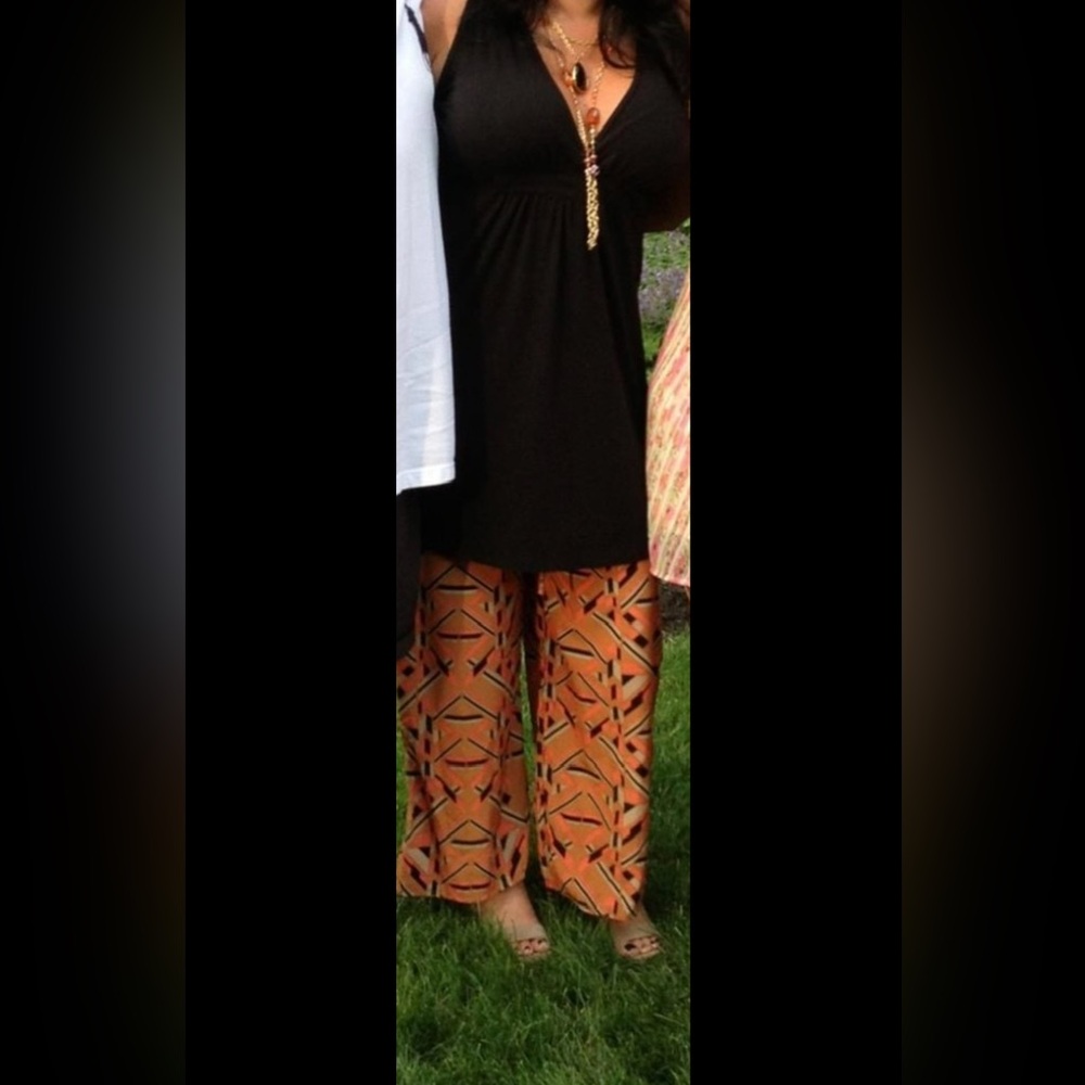 Geometric Patterned Pants- L
